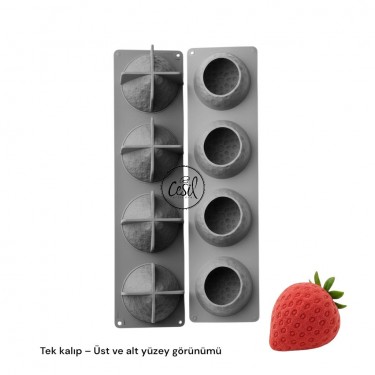 ÇİLEK SİLİKON KALIP LARGE PREMİUM