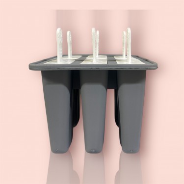 6'lı Silikon Dondurma Kalıbı – Plastik Çubuklu